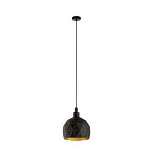 EGLO Roccaforte Hanglamp - 1 lichts - Ø17 cm - E14 - Zwart - Goud