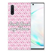 Samsung Galaxy Note 10 Silicone-hoesje Flowers Pink DTMP - thumbnail