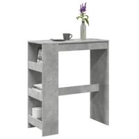 Bartafel met rekken 90x40x103,5 cm bewerkt hout betongrijs