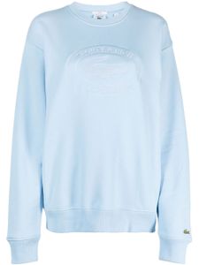 Sporty & Rich x Lacoste logo-embroidered sweatshirt - Bleu