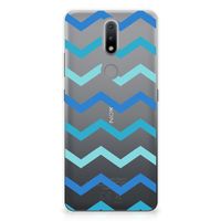 Nokia 2.4 TPU bumper Zigzag Blauw