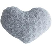 Atmosphera pluche bank kussen hartje - grijs - 28 x 36 cm - Sierkussens - voor binnen Atmosphera pluche bank kussen hartje - grijs - 28 x 36 cm - Sierkussens - voor binnen