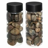 Atmosphera Decoratie stenen bruin - groot en middelgroot - 750 gram - Aquarium en vazen vulling