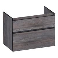 Brauer Delight Edge - Onderkast - 80 cm - met 2 Softclose Lades Greeploos en 1 Sifon Uitsparing - Driftwood