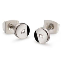 Boccia 05064-03 Oorknoppen titanium-diamant 0.02 ct wit