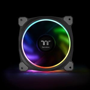 Thermaltake Riing Plus 12 RGB Kit PC-ventilator Zwart, RGB (b x h x d) 120 x 120 x 25 mm Incl. LED-verlichting