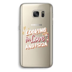 Pizza is the answer: Samsung Galaxy S7 Transparant Hoesje