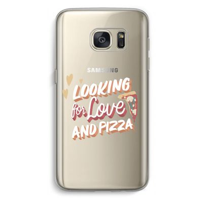 Pizza is the answer: Samsung Galaxy S7 Transparant Hoesje