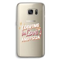 Pizza is the answer: Samsung Galaxy S7 Transparant Hoesje