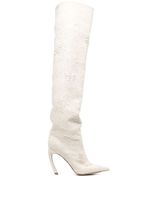 Roberto Cavalli bottes Tiger Tooth 105 mm - Tons neutres