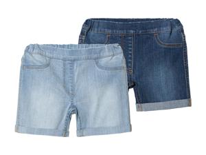 lupilu 2 stuks peuters denim-shorts (122/128, Blauw)