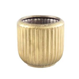 PTMD Bloempot Harris - 17x17x17 cm - Keramiek - Goud