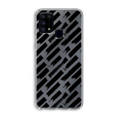 Zwarte vegen: Samsung Galaxy M31 Transparant Hoesje