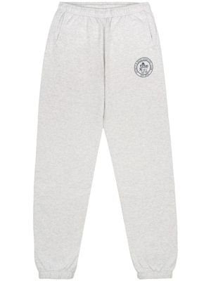 Sporty & Rich pantalon de jogging à imprimé lion - Gris