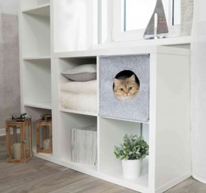 Trixie kattenschuilplaats Anton 33 × 33 × 37 cm grijs Per stuk