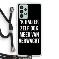 Meer verwacht - Zwart: Samsung Galaxy A52s 5G Transparant Hoesje met koord