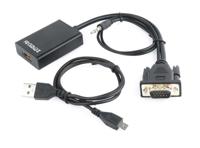 Gembird A-VGA-HDMI-01 video kabel adapter 0,15 m HDMI Type A (Standaard) VGA (D-Sub) Zwart