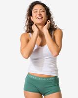 HEMA Damesboxer Katoen Everyday Tailleband Donkergroen (donkergroen)