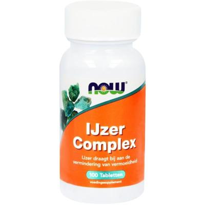NOW IJzer complex 100 Tabletten NOW IJzer complex 100 Tabletten
