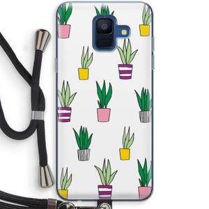 Sanseveria: Samsung Galaxy A6 (2018) Transparant Hoesje met koord