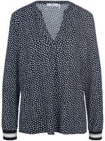 Jersey blouse lange mouwen Van Peter Hahn blauw - thumbnail