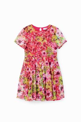 Jurk met tule en bloemen - RED - 11/12