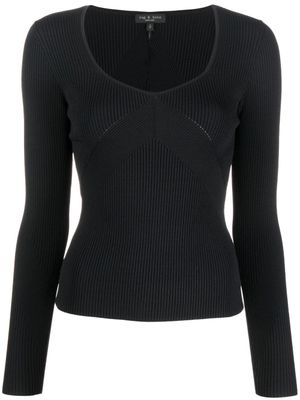 rag & bone haut à col arrondi - Noir