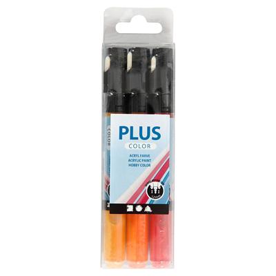 Creativ Company Plus color verfstiften - okergeel, oranje, donkerrood