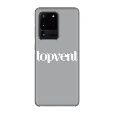 Topvent Grijs Wit: Volledig geprint Samsung Galaxy S20 Ultra Hoesje