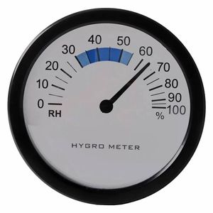 Hygrometer/luchtvochtigheidsmeter - kunststof - D8,5 cm - Buitenthermometers