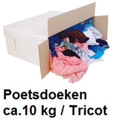 Poetsdoek bont tricot (10kg)