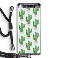 Cactus Lover: Samsung Galaxy A80 Transparant Hoesje met koord
