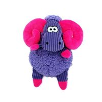 Kong sherps floofs hondenspeeltje schaap met roze hoorns - paars pluche