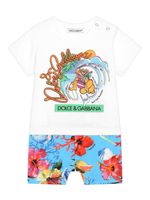 Dolce & Gabbana Kids ensemble short-haut à imprimé graphique - Blanc - thumbnail