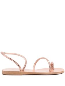 Ancient Greek Sandals sandales Apli Eleftheria en cuir - Rose