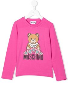 Moschino Kids sweat à logo imprimé - Rose