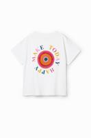 T-shirt tekst crochet - WHITE - 9/10