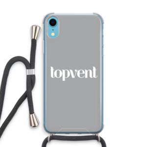 Topvent Grijs Wit: iPhone XR Transparant Hoesje met koord