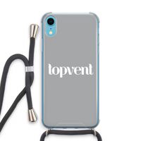 Topvent Grijs Wit: iPhone XR Transparant Hoesje met koord