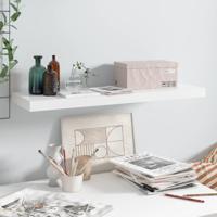Wandschap zwevend 80x23,5x3,8 cm MDF hoogglans wit