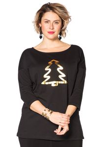 Shirt wide Christmas Tree XXL black
