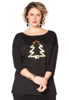 Shirt wide Christmas Tree XXL black - thumbnail