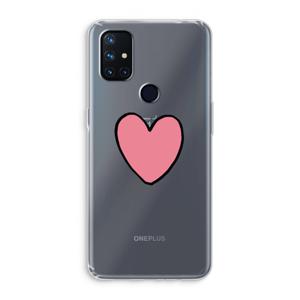 Hartje: OnePlus Nord N10 5G Transparant Hoesje