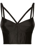 Dolce & Gabbana haut bustier à détail de sangle - Noir - thumbnail