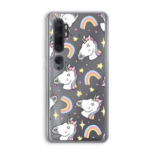 Rainbow Unicorn: Xiaomi Mi Note 10 Transparant Hoesje