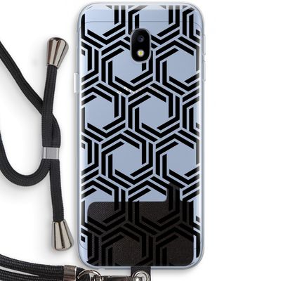 Geometrisch patroon: Samsung Galaxy J3 (2017) Transparant Hoesje met koord