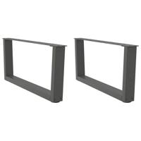Eettafelpoten 2 st V-vormig 70x(30-31,3) cm staal antraciet Eettafelpoten 2 st V-vormig 70x(30-31,3) cm staal antraciet