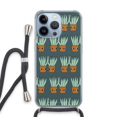 Sansevieria: iPhone 13 Pro Transparant Hoesje met koord