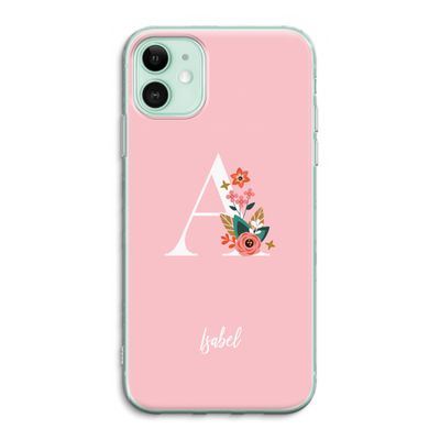 Pink Bouquet: iPhone 11 Transparant Hoesje