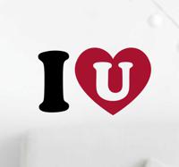 Muursticker I heart u